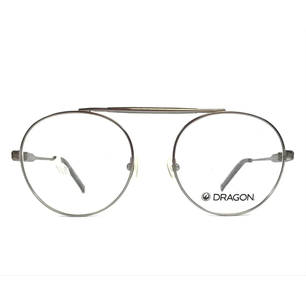 Dragon Eyeglasses Frames SHAY DR191 070 Gunmetal Gray Shiny Round 51-19-140